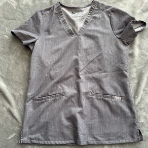 Figs Graphite Gray Scrub Top Size XS